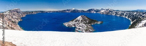 crater lake , oregon ,landscape, water, beach, coast, island, nature, mountain , pacific northwest , winter, snow