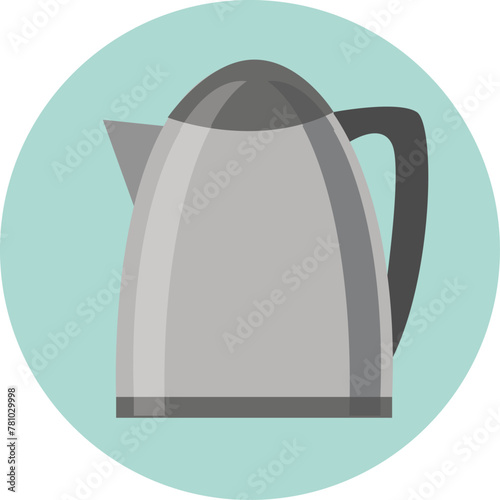 kettle vector illustration isolated on white background. classic modern diseign