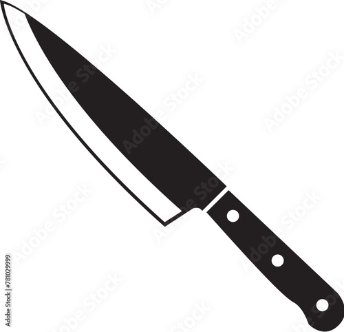 Knife vector illustration isolated on white background. classic modern diseign