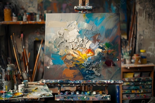 Meditation:Vibrant Abstract Canvas of Soulful Color Expression