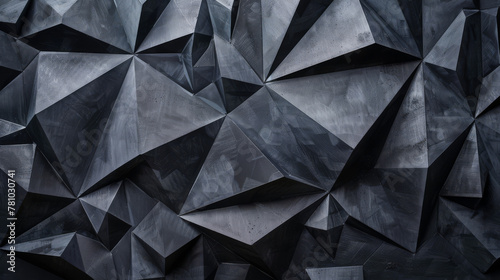 Stark contrast design featuring sharp geometric angles against a dark background,