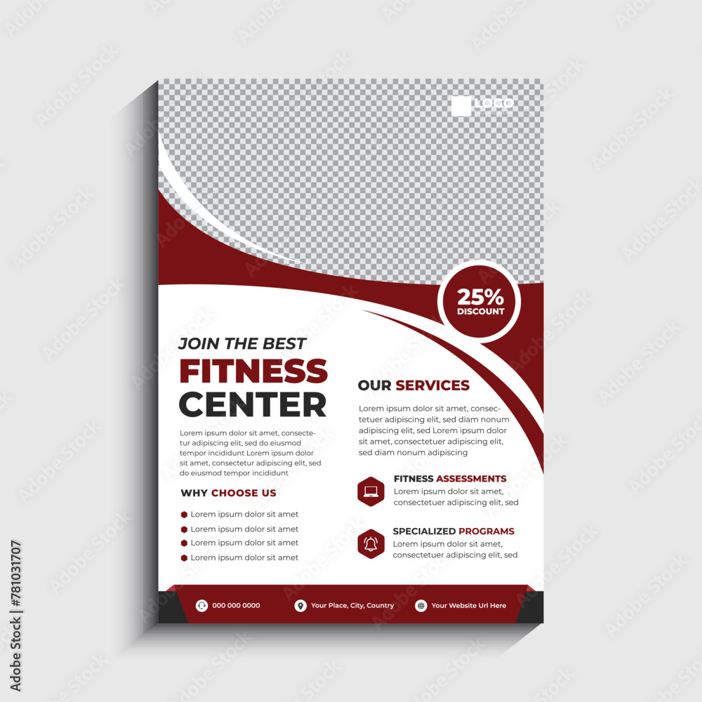 Modern Fitness Gym flyer template design Modern Fitness Gym flyer template design