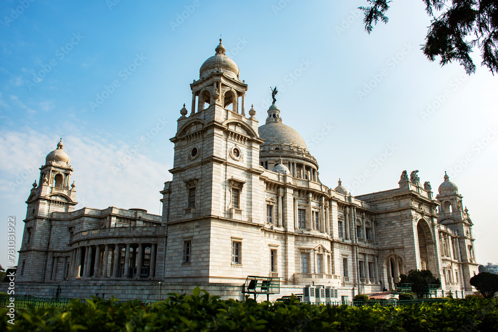 9th February, 2024, Kolkata, West Bengal, India: The beautiful Victoria Memorial the iconic tourist destination in Kolkata.
