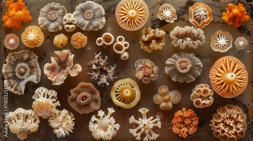 The unique shapes and patterns of various types of fungal sporangia each one a miniature work of art.