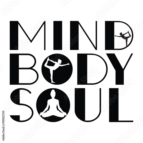 Yoga Quotes T-shirt Design Vector Illustration Clipart silhouette Design 