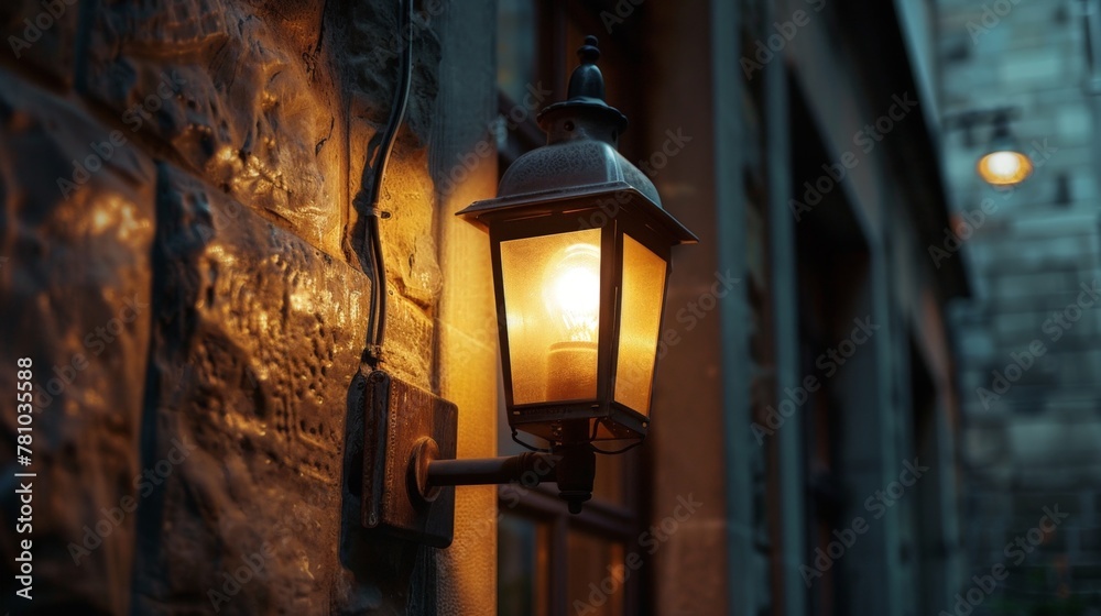 Light illuminating a dark wall Light illuminating a dark wall