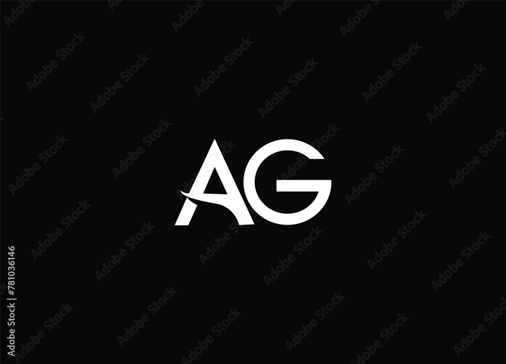 AG  letter logo design  Modern abstract alphabet letter logo