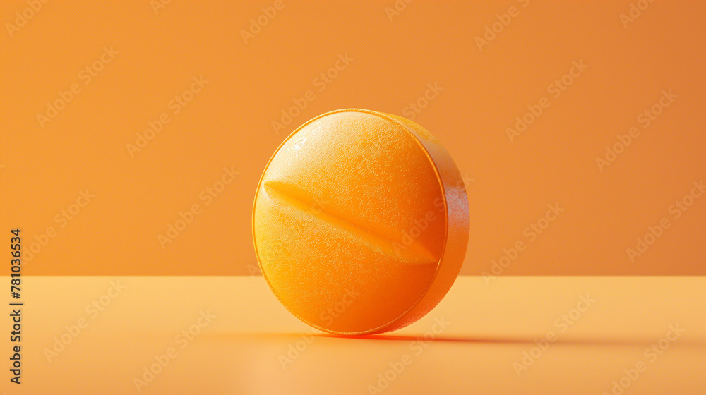 Orange pill studio shot Orange pill studio shot
