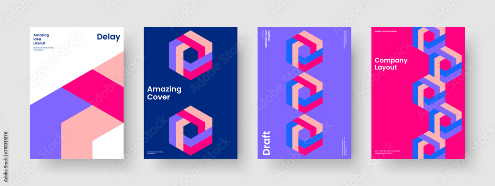 Fototapeta premium Abstract Poster Template. Geometric Background Layout. Creative Business Presentation Design. Brochure. Banner. Book Cover. Flyer. Report. Brand Identity. Magazine. Advertising. Leaflet. Catalog