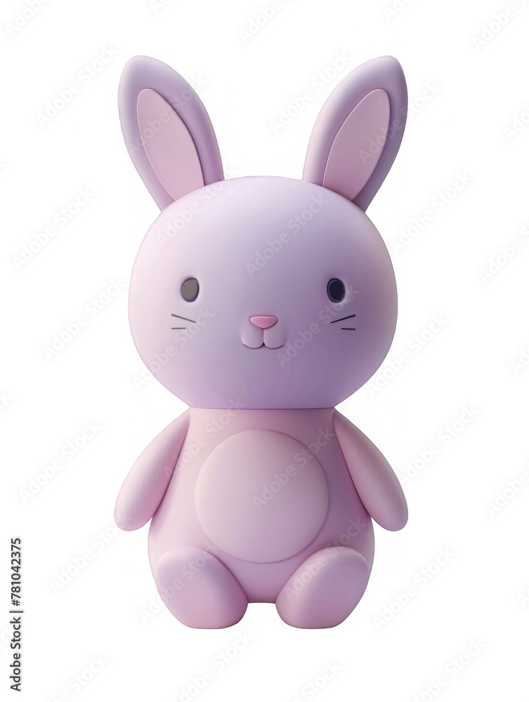 A cute little rabbit is sitting on a white background A cute little rabbit is sitting on a white background