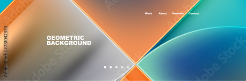 Circle triangle geometric web site page template. Vector Illustration For Wallpaper, Banner, Background, Card, Book Illustration, landing page