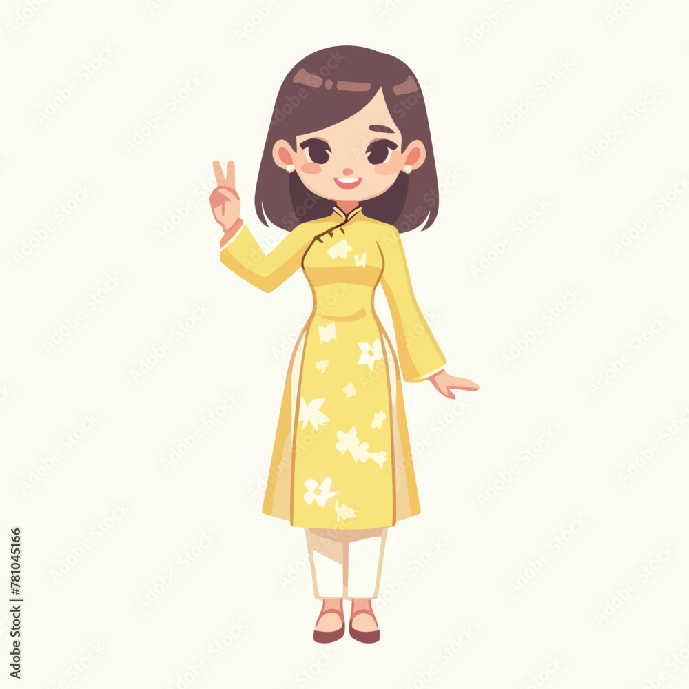 vietnamese girl searing vietnam clothes vietnamese girl searing vietnam clothes
