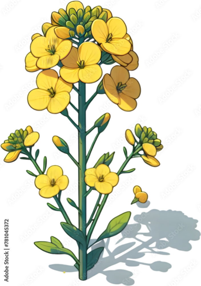 rape flower - 유채꽃. Generative AI rape flower - 유채꽃. Generative AI