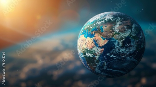 Earth hosting an interplanetary cultural exchange program isolate on soft color background