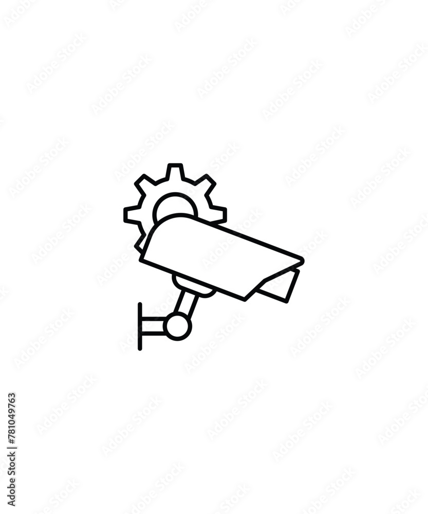 cctv camera icon, vector best line icon. cctv camera icon, vector best line icon.