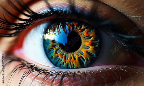 Extraordinary Iris Kaleidoscope - A Mesmerizing Macro Portal into Nature's Vibrant Beauty photo