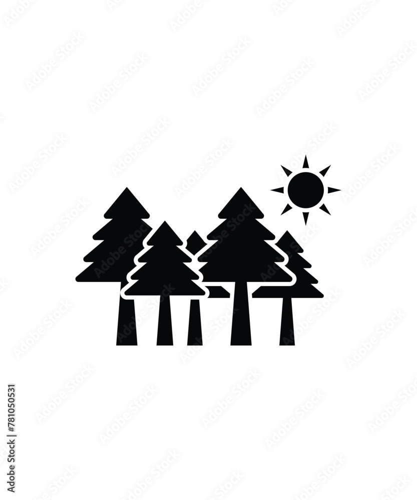 forest icon, vector best flat icon. forest icon, vector best flat icon.