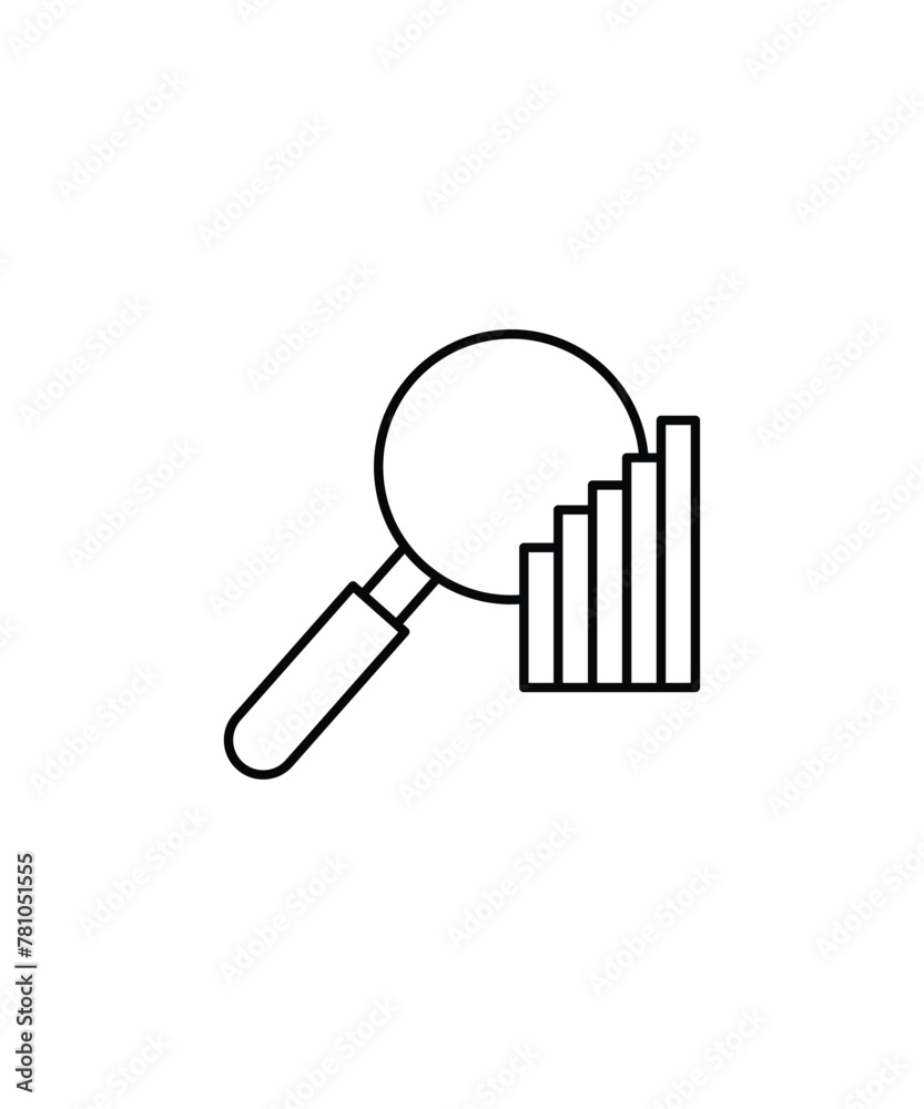 analysis icon, vector best line icon. analysis icon, vector best line icon.