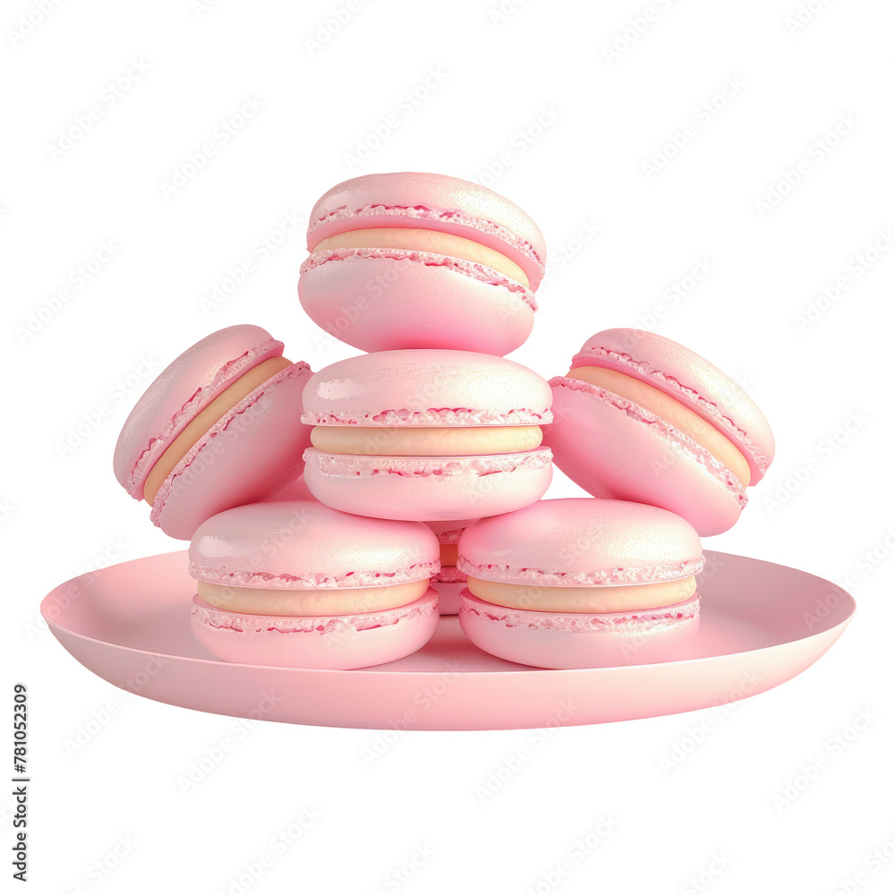 Obraz premium Many macarons on a plate