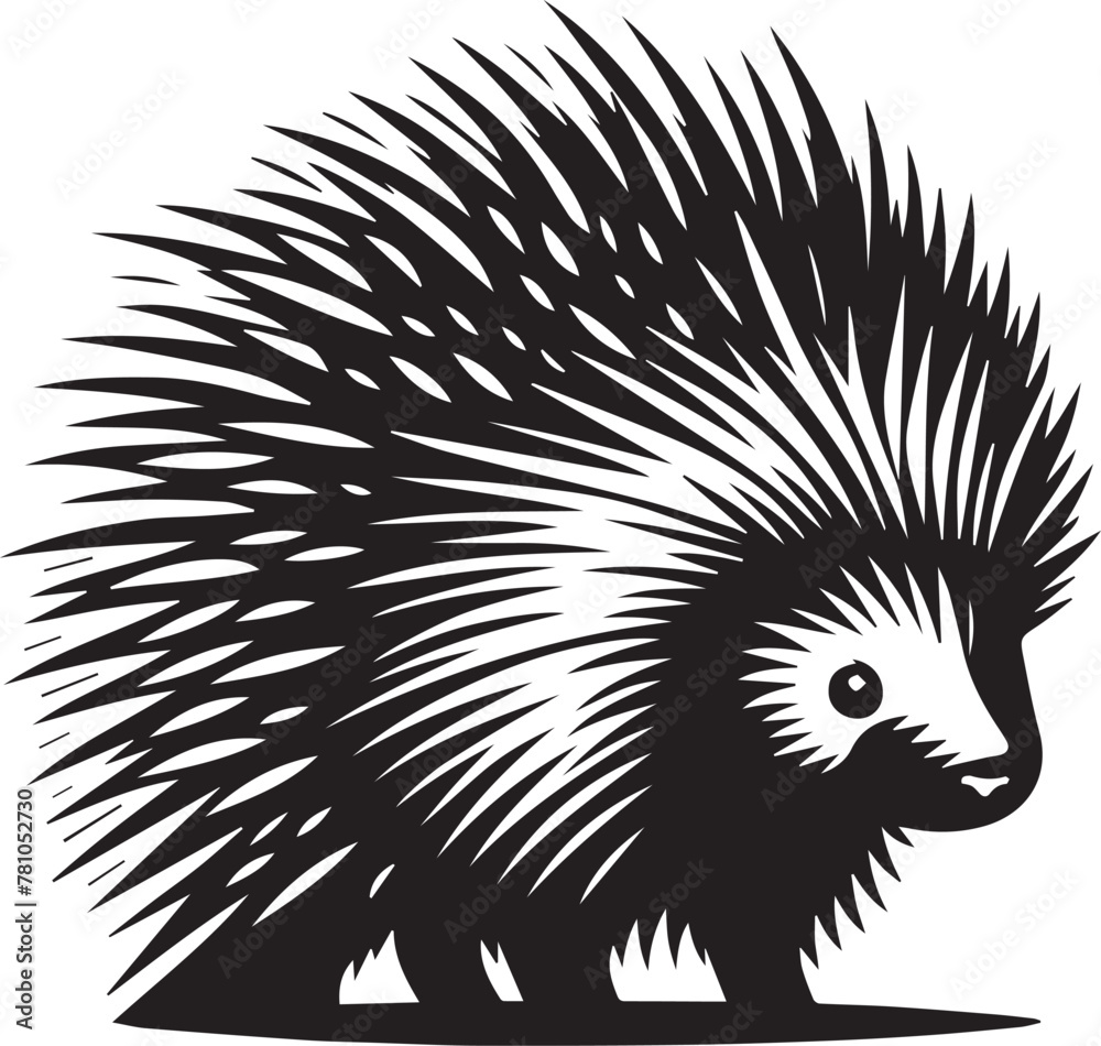 Porcupine Silhouette Design Porcupine Silhouette Design