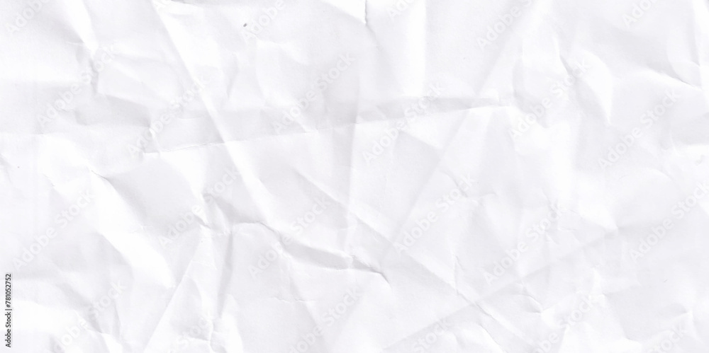 Obraz premium Clean white paper, wrinkled, abstract background. White paper wrinkled texture abstract background.