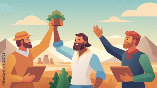 In the midst of a heated discussion one player triumphantly held up a trade agreement sealing an alliance with another player. The group