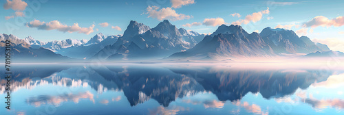 Nature's Mirror: Serenity Found in Mountain Reflections on Rippling Waters
