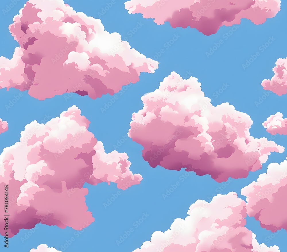 Cloud Drawing, Seamless Pattern