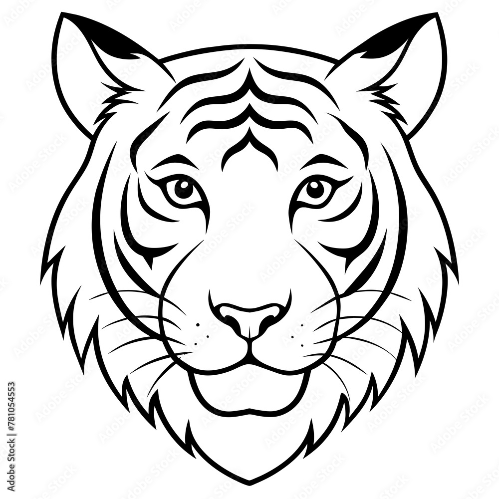 head of a tiger head of a tiger
