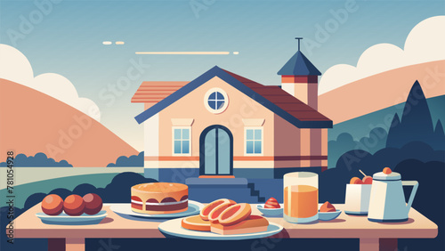 A charming bed and breakfast where guests are treated to a breakfast buffet filled with homemade jams sausages and pastries all made using