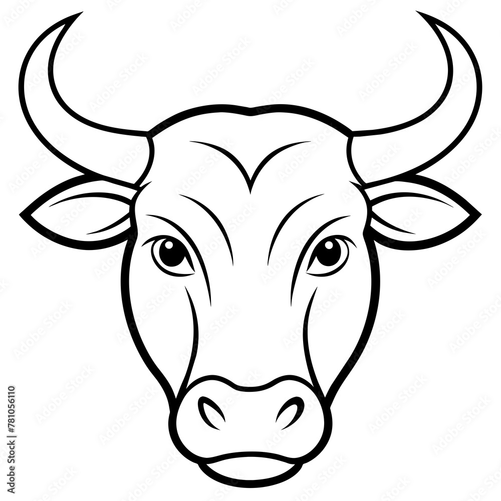 custom made wallpaper toronto digital       Bullhead vector illustration.
