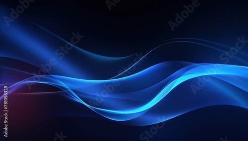 Futuristic technology abstract blue background with a glowing neon outline, tech background flat 