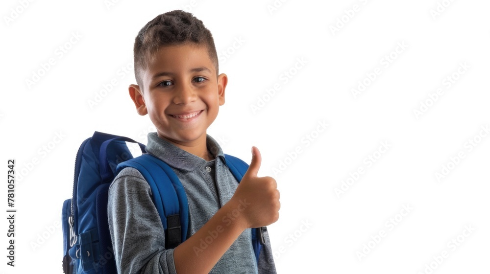 A young boy showing positivity with a thumbs up gesture. Suitable for educational and motivational concepts A young boy showing positivity with a thumbs up gesture. Suitable for educational and motivational concepts