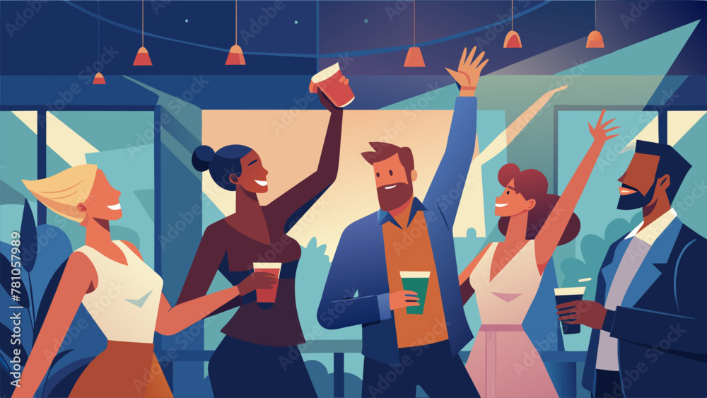 The night is alive with the sounds of laughter chatter and music