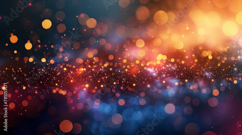 background with colorful lights creating a blurred effect, giving a vibrant and dynamic appearance. The lights are varied in color and intensity, creating a mesmerizing visual display