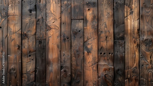 Brown wood texture background coming from natural tree. The wooden panel has a beautiful dark pattern.