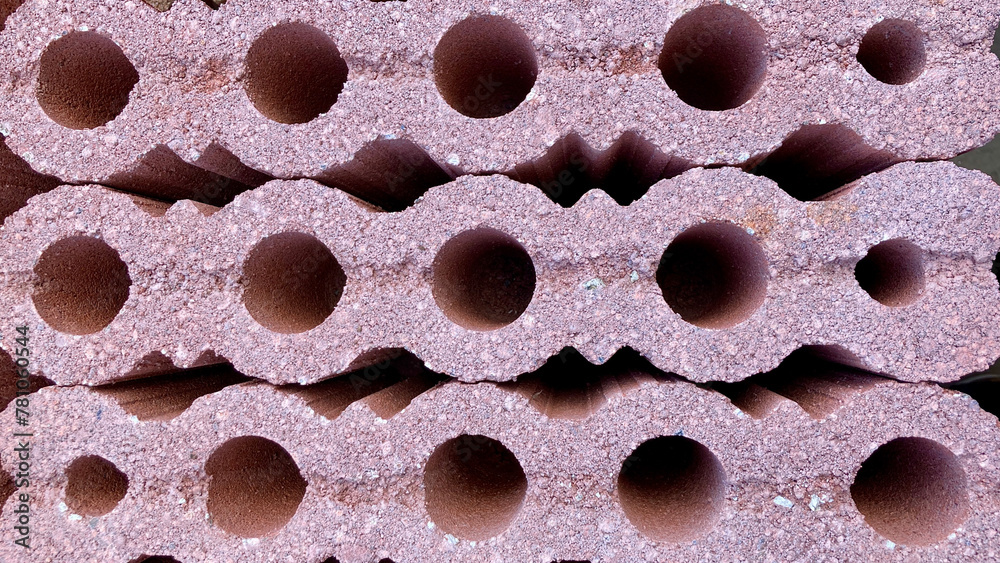 Unique circular reddish brown brick blocks Unique circular reddish brown brick blocks