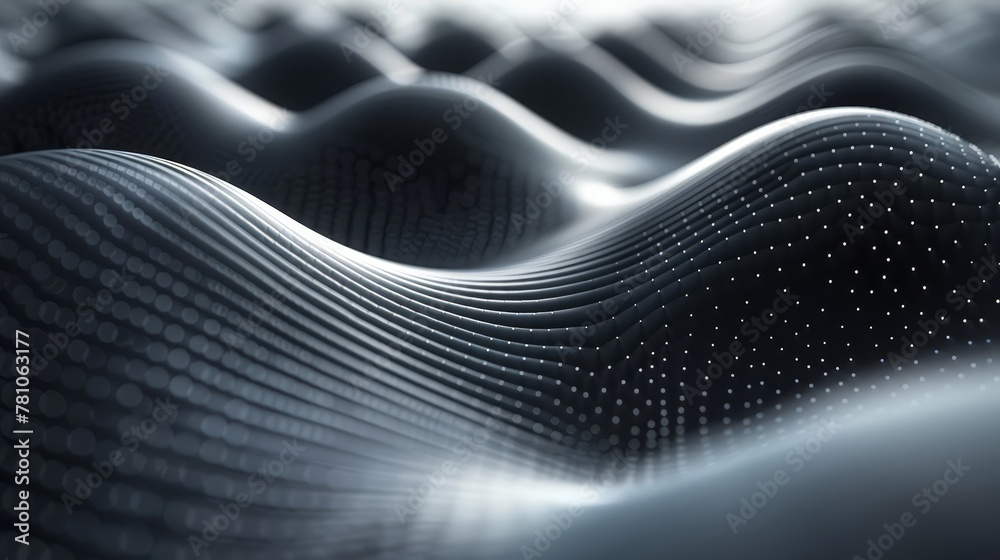 A detailed shot of a rippling surface covered in dots, as well as a hazy depiction of the same A detailed shot of a rippling surface covered in dots, as well as a hazy depiction of the same