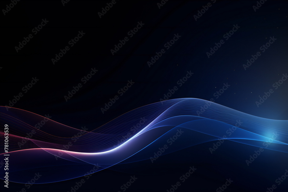 Abstract Blue and Purple Neon Waves on Dark Background Abstract Blue and Purple Neon Waves on Dark Background