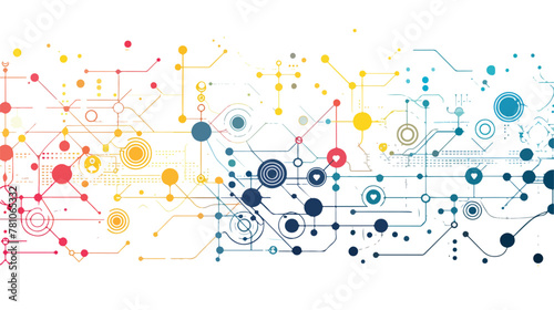 Technology Circuits Network background. Editable vector
