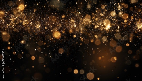 Bokeh light effect with jewelry gold star background, gold stars with sparkling the golden background © ArtWorld