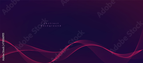 Abstract vector gradient background with waves 