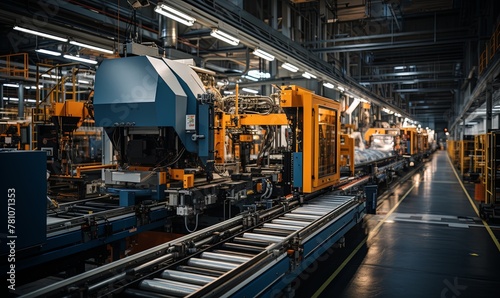 Busy Machine Shop With Numerous Machinery