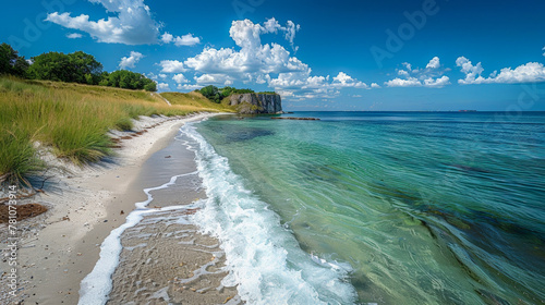 Coastal idyll: Sunny day on the Baltic Sea photo