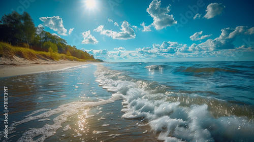 Coastal idyll: Sunny day on the Baltic Sea