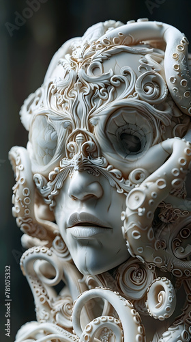 Surreal Baroque Ornament Unveiling the Enigmatic Depths of the Intellect in Captivating Cinematic Storytelling