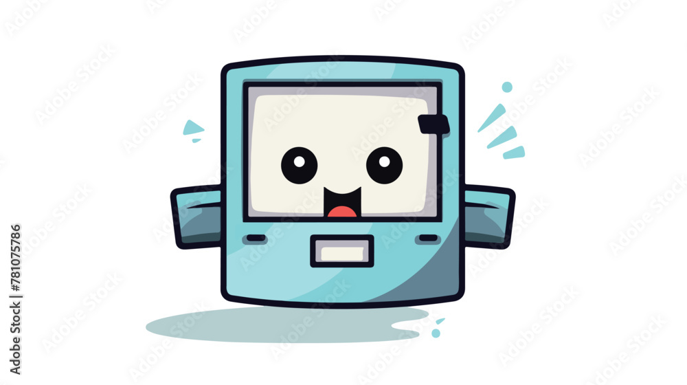 Floppy disk character cartoon with shocked gesture