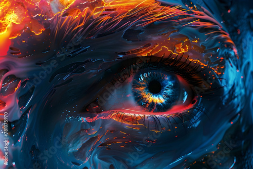 Unlock the Mysteries of Your Shadowy Cognition A Captivating Surreal Eye in Vibrant Digital