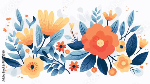 Floral floral elements vector illustration backgrou