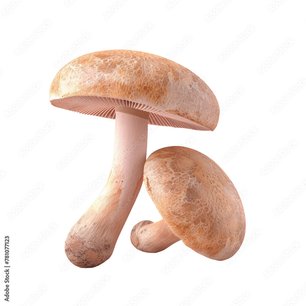Two mushrooms standing together in the forest Two mushrooms standing together in the forest